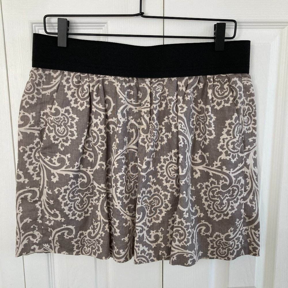 LOFT Linen Print Mini Skirt
